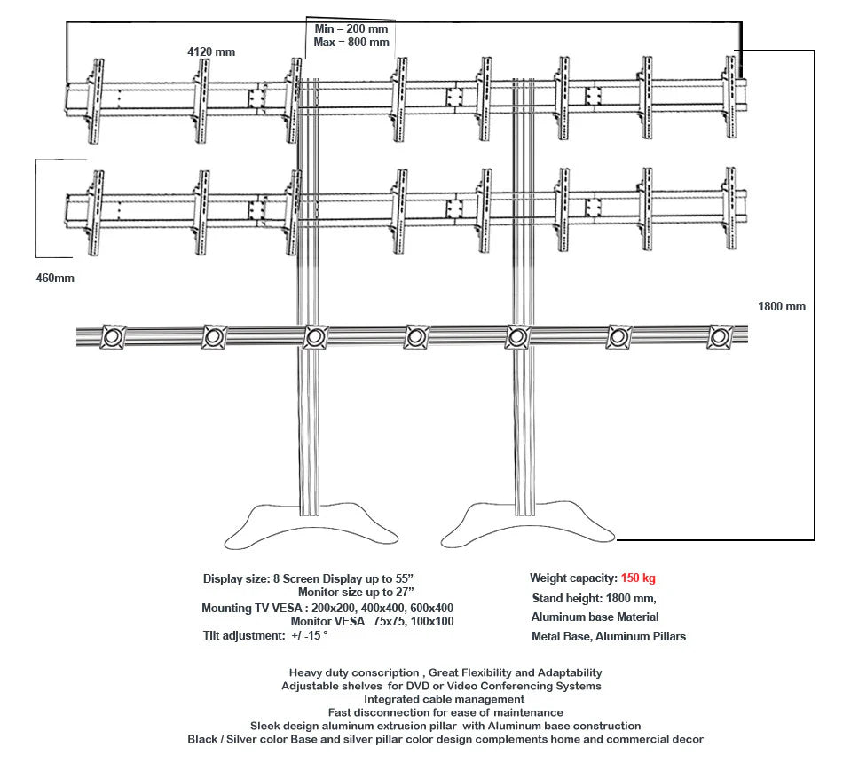 Modular TV & Monitor Display stands 4