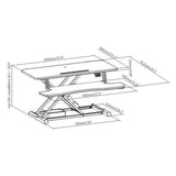 Rife Electric Height Adjustable X-Lift Sit-Stand Desk Converter with Dual Monitor Mount, Fits Two 17 to 27 Inch Computer Monitors, Black Model No (RTE-2MC)