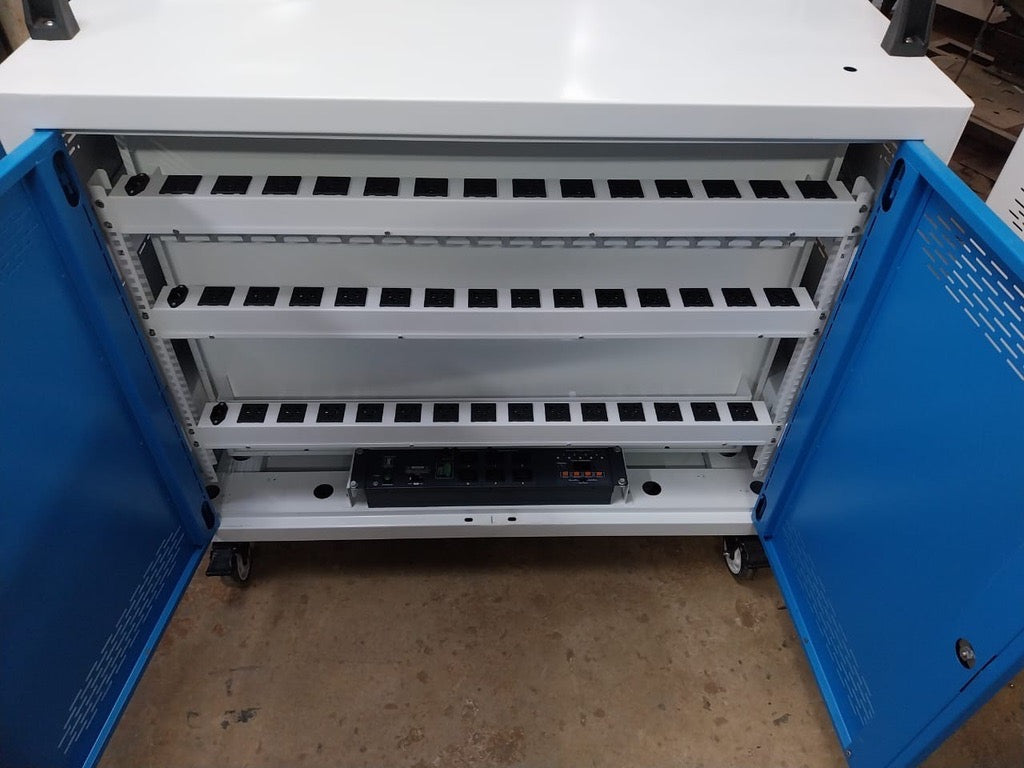 40-Device Economy Laptop & Tablet Charging Cart with Programmable Timer (R-LAB40T)