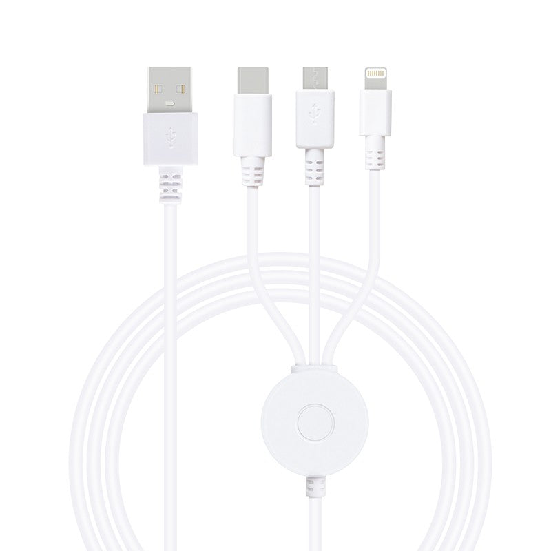 USB A to Type C & Lightning & Micro-USB cables (RF-A2CLM)