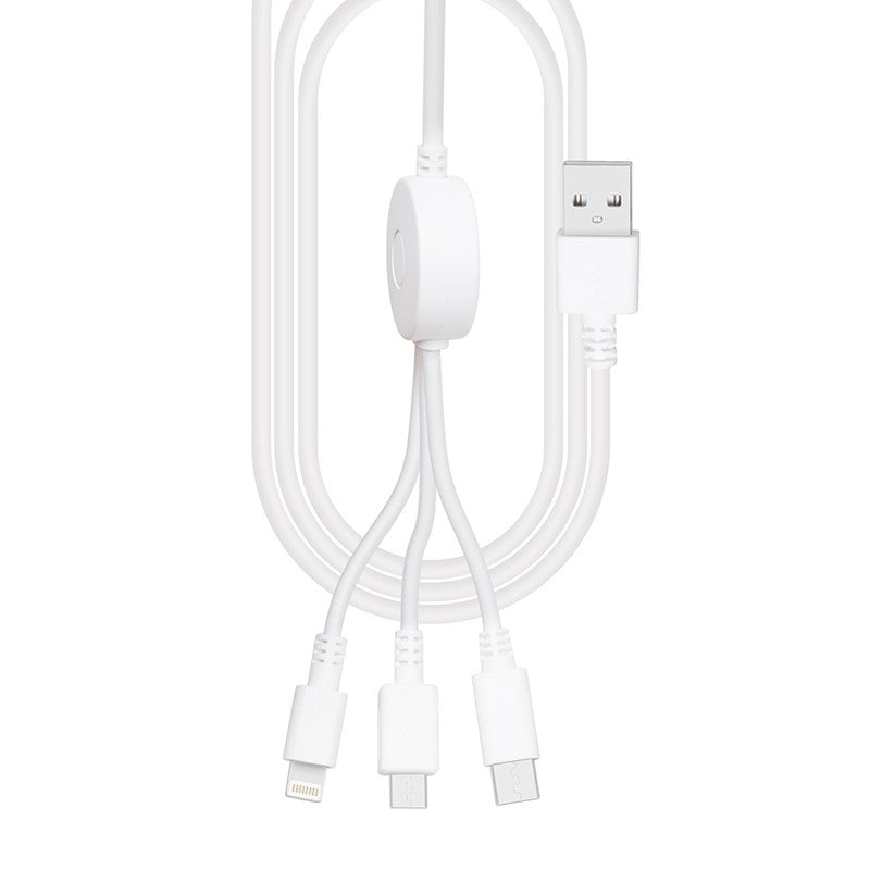 USB A to Type C & Lightning & Micro-USB cables (RF-A2CLM)