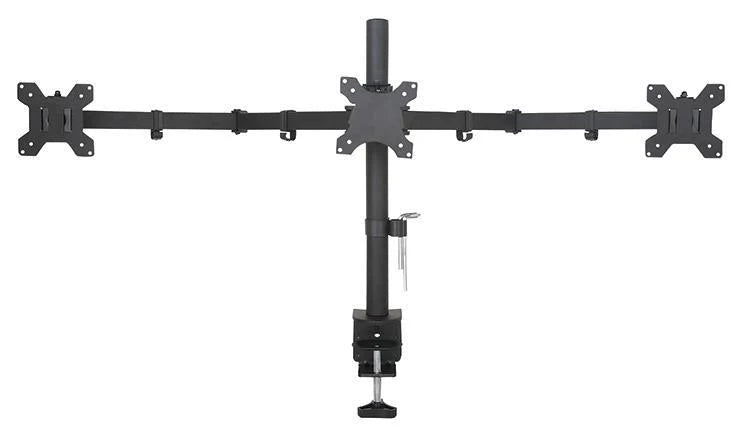 Triple Arm Desk Mount LCD LED Computer Monitor Bracket Stand 13"-24", 5 Years Warranty (EC003)
