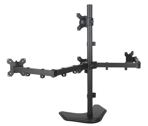 Freestanding Desk Stand for Quad Monitors EF004T 3 x 1 Array, 5 Years Warranty (EF004T)