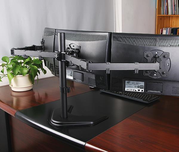 Desktop Triple LCD Monitor Three LCD Arm Monitor Mount Stand Adjustable 3 Screens Fit for 13"-27" Max Support, 5 Years Warranty (EF003)