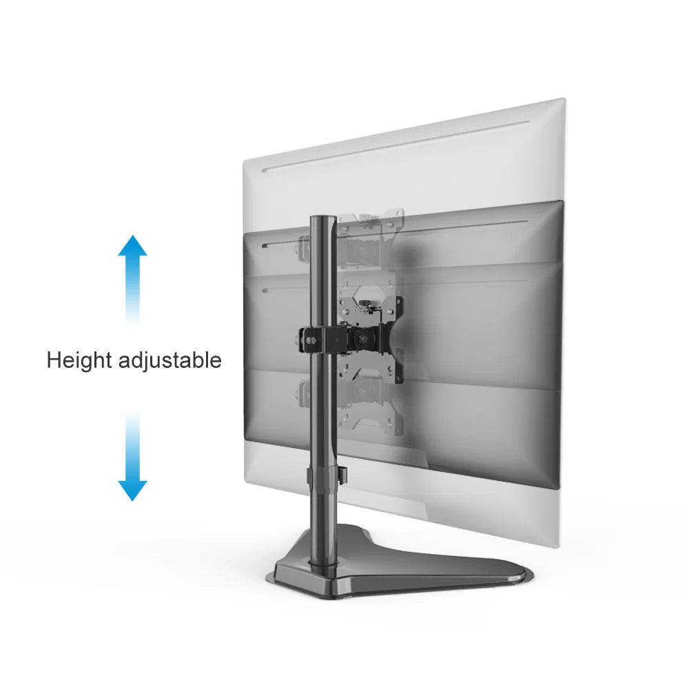 Single Monitor Mount for 13-32 Inch Computer Screens, Improved LCD/LED Monitor Riser, Height/Angle Adjustable Single Desk Mount Stand, Holds up to 17.6lbs, 5 Years Warranty (EF001)
