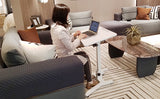 Sit Stand Laptop Table Ergonomic & Adjustable Height Desk Foldable & Portable Laptop Stand Mobile Standing Desk, White (LPT04)