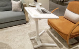 Sit Stand Laptop Table Ergonomic & Adjustable Height Desk Foldable & Portable Laptop Stand Mobile Standing Desk, White (LPT04)