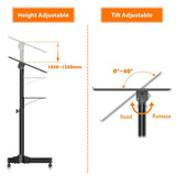 Mobile Laptop Desk Cart Height and Angle Adjustable Tilt Spliting Laptop Stand Table Model No LPC10