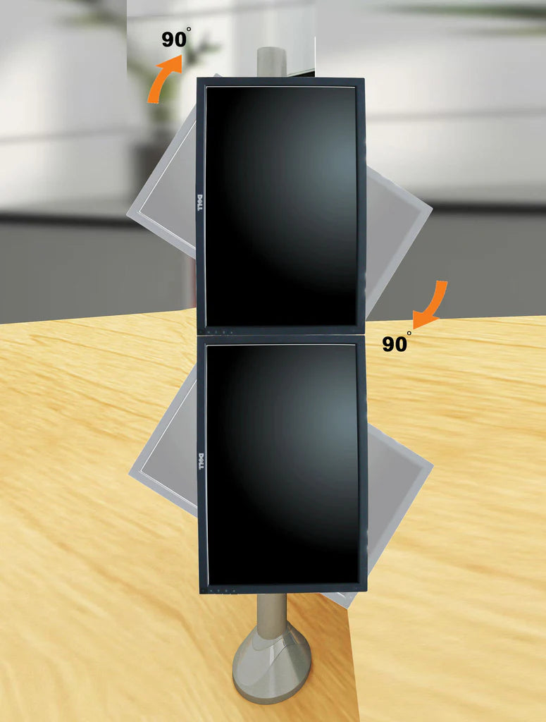 RIFE 2MSFTV vertical dual monitor stand, product view 2