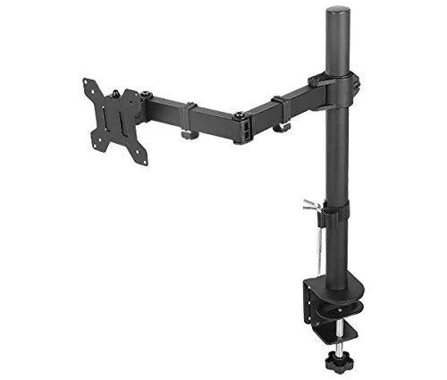 Renewed Single Monitor Desk Mount Arm Fully Adjustable Stand Fits up to 27-inch LCD LED Screen Model No (RN-EC1)