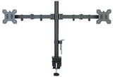 Dual Monitor Mount, Two Heavy Duty Full Motion Adjustable Arms Fit 2 Computer Screens 17 19 20 21 22 24 27 Inch, VESA 75 or 100mm, C-Clamp Base, 5 Years Warranty, 5 Years Warranty, Black (EC2)