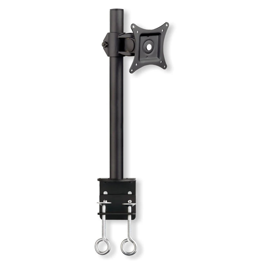 Single Monitor Mount for 13-32 Inch Computer Screens, Improved LCD/LED Monitor Riser, Height/Angle Adjustable Single Desk Mount Stand, Holds up to 17.6lbs, 5 Years Warranty (RCSS)