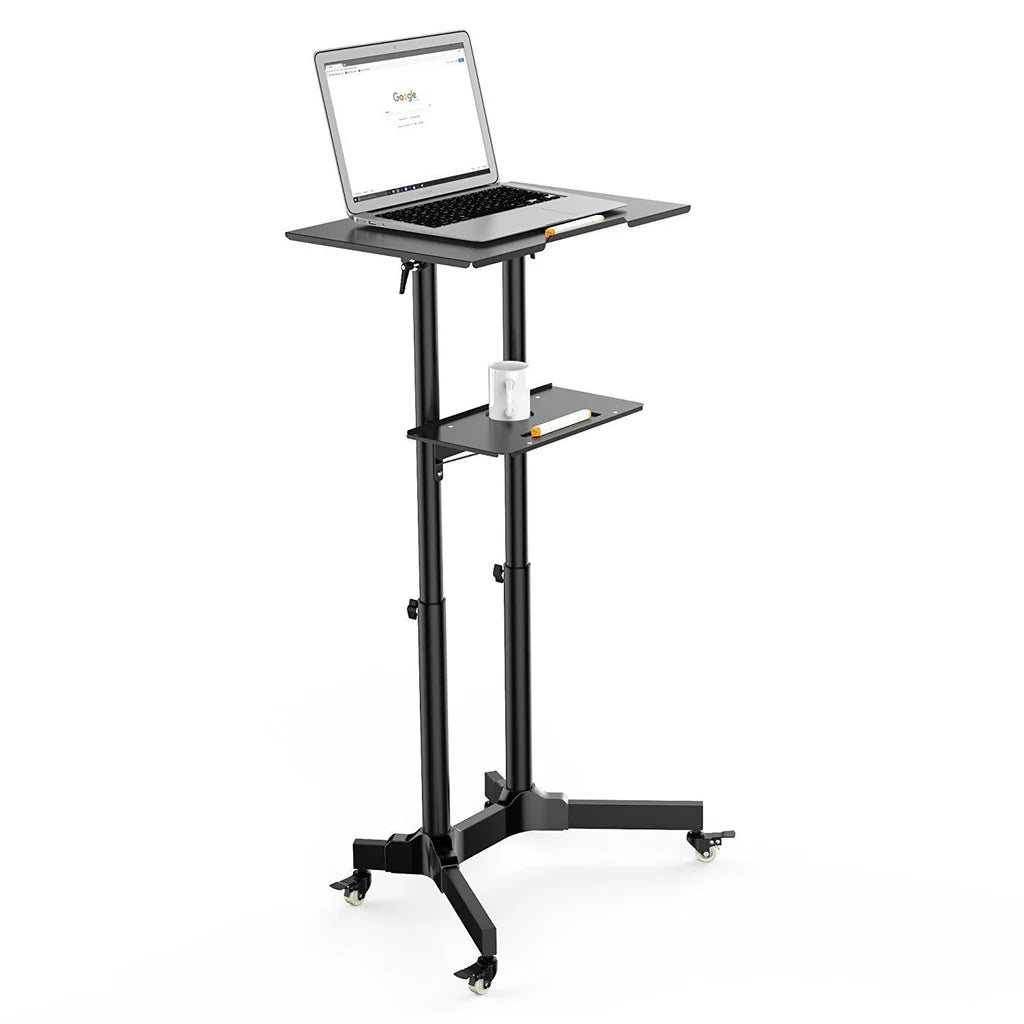 Mobile Laptop Desk Cart Height and Angle Adjustable Tilt Spliting Laptop Stand Table Model No LPC10