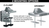 Triple Monitor Stand, Fits 13 to 32 Inchs Screens, Clamp Grommet, Height Adjustable Aluminum Gas Spring Three Monitor Arm Desk Stand, Full Motion, Silver, 5 Years Warranty (3MSGS)