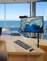 Fully Adjustable Extra Tall Single LCD Monitor Desk Mount, Fits 1 Screen up to 27 inch, Weight up to 10 kg, 5 Years Warranty Black (EC1L)