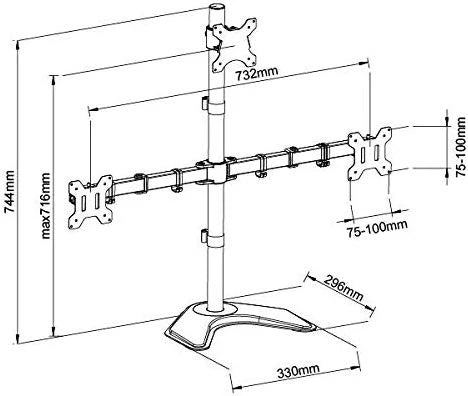 Triple LCD LED Computer Monitor Desk Stand, 5 Years Warranty (EF003T)