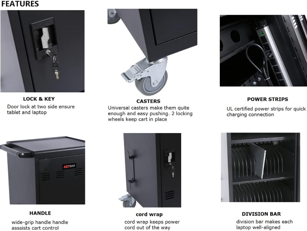 32 Device Charging Cart for Laptop
