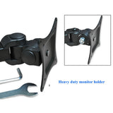Dual LCD LED Monitor Desk Mount Stand Heavy Duty Fully Adjustable Arm fits 2 / Two Screens up to 27", 5 Years Warranty (Model RC2E)