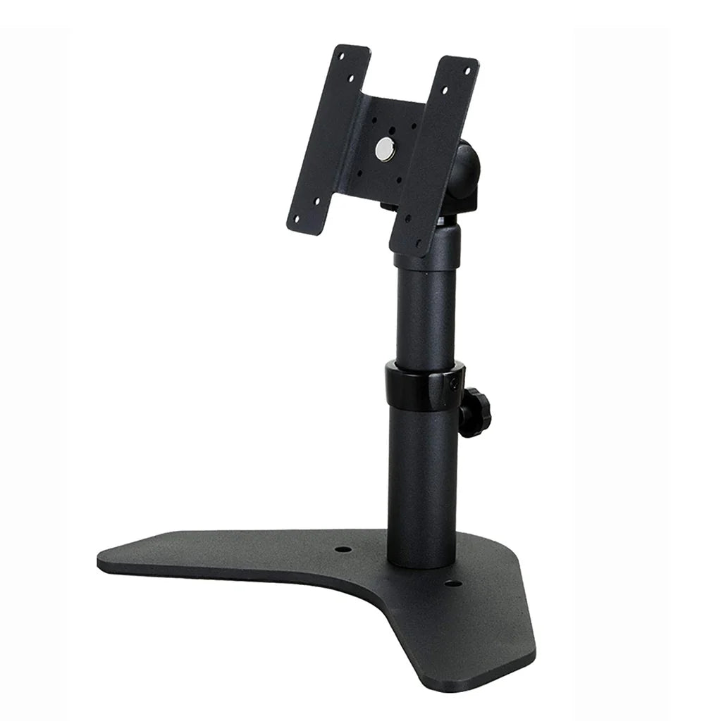 Single LCD Monitor Desk Stand Adjustable Tilt Free-Standing Mount fits 1 Screen up to 27 (Desktop Height Adjustable Monitor Stand, Black (LMSF-BASIC)