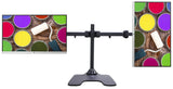 Freestanding Dual Monitor Mount, Fully Articulating Heavy-Duty Broad Arms, Compatible for Two Screens up to 32 inches with Standards 75 * 75mm and 100 * 100mm VESA Holes, 5 Years Warranty, Black (2HDF)