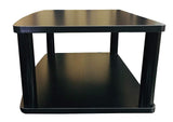 2-Tier Mobile TV Stand Fits Most Televisions, Made with Particle Board and Aluminum tubes, Holds up to Max 50 Inch Screens, 40 kg Capacity Capacity - Black (RS301)