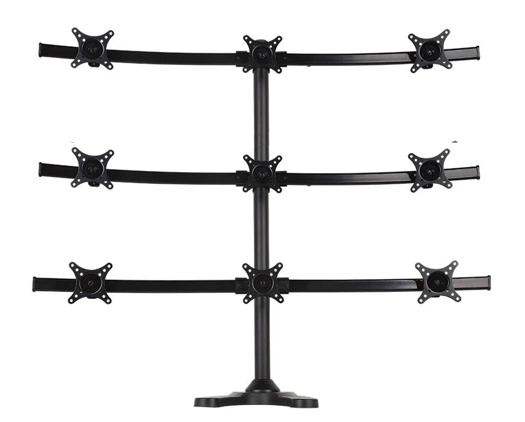 Nine Monitor Stand - Freestanding with White Wider Arm, 5 Years Warranty (9MS-FW)