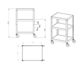 Multimedia stands and Audio Visual Carts C-34