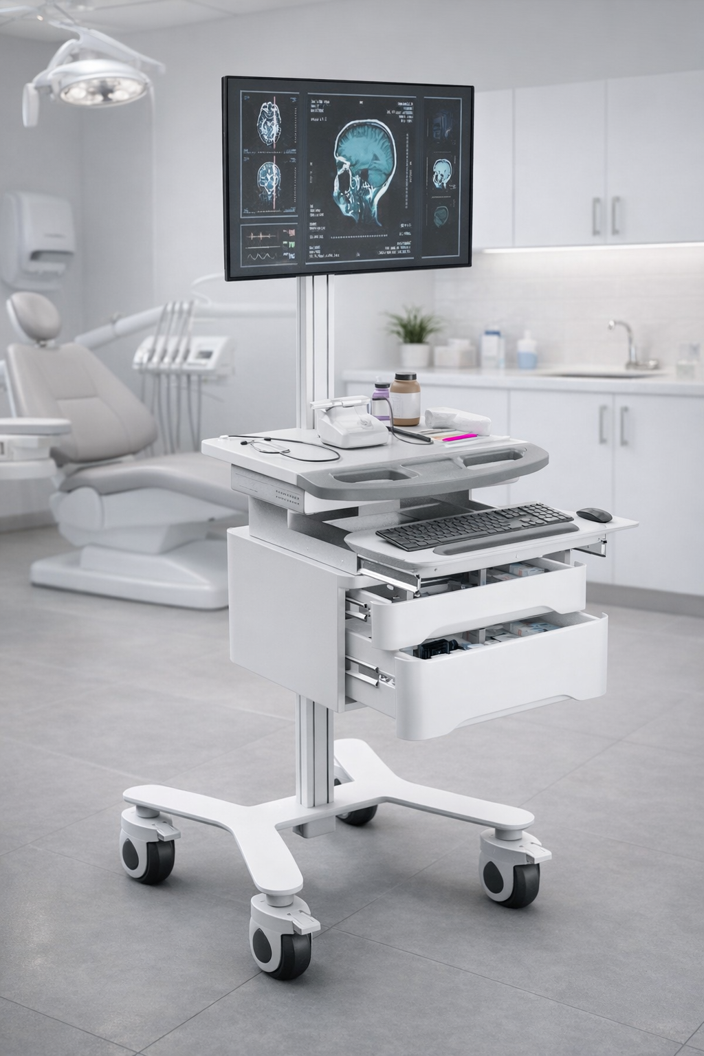 RIFE HSM-10 diagnostic computer cart with storage mobile workstation