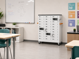 RIFE LS-Lab30 Laptop Charging Cabinet — 30 Individual Locking Compartments | Charge & Secure Up to 30 Laptops/Tablets (14") | White or Black | Key or Number Lock