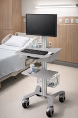 HSM-1 Medical Computer Cart - Slim Mobile Workstation for Clinics