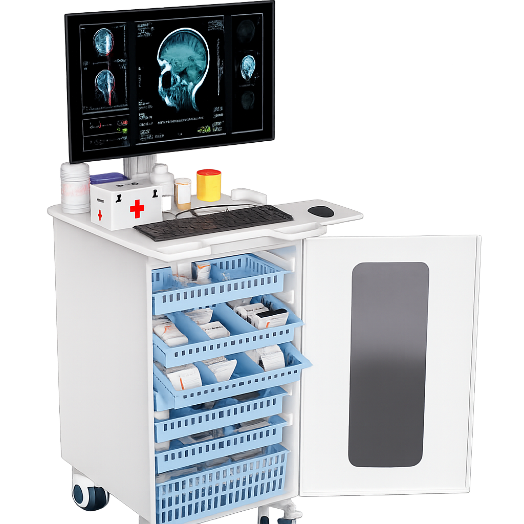 RIFE HSM-5 nursing laptop cart for professional use
