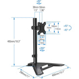 Single Monitor Mount for 13-32 Inch Computer Screens, Improved LCD/LED Monitor Riser, Height/Angle Adjustable Single Desk Mount Stand, Holds up to 17.6lbs, 5 Years Warranty (EF001BR)