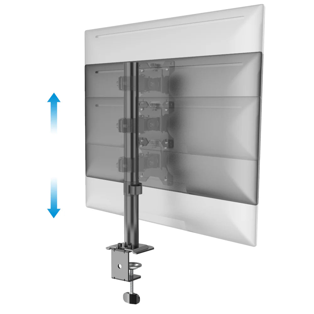 Renewed Full Motion Single Monitor Desk Mount Adjustable/Tilt/Articulating for 1 Screen up to 27", (RCMM)