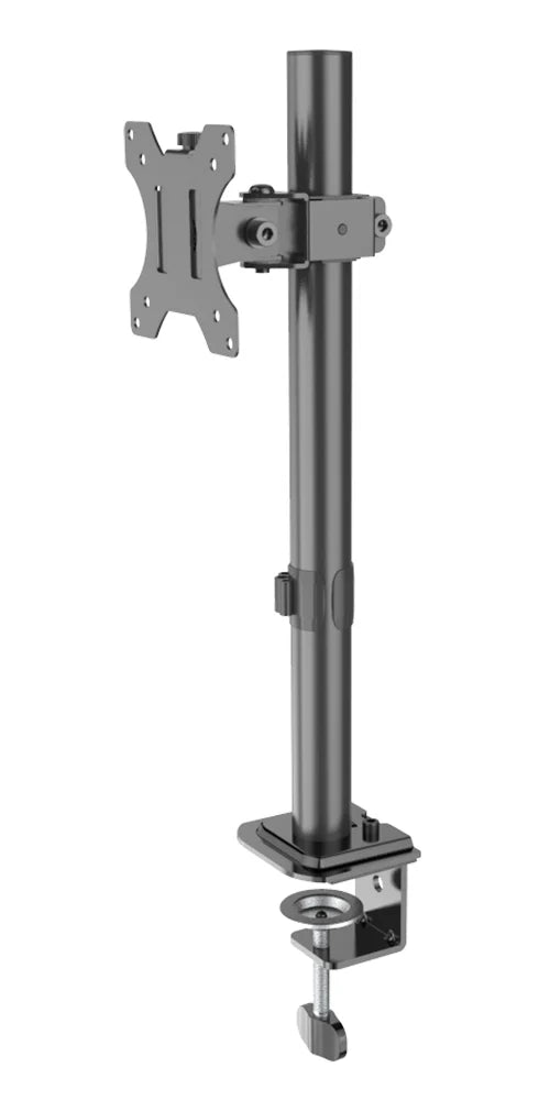 Renewed Full Motion Single Monitor Desk Mount Adjustable/Tilt/Articulating for 1 Screen up to 27", (RCMM)