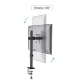 Renewed Full Motion Single Monitor Desk Mount Adjustable/Tilt/Articulating for 1 Screen up to 27", (RCMM)