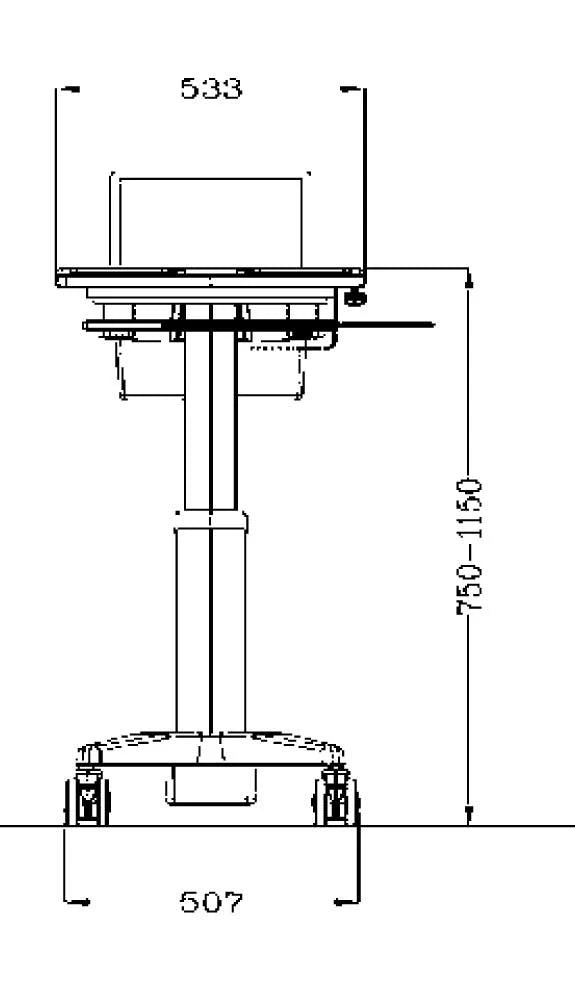 Medication Cart for Laptop (HSC04B)