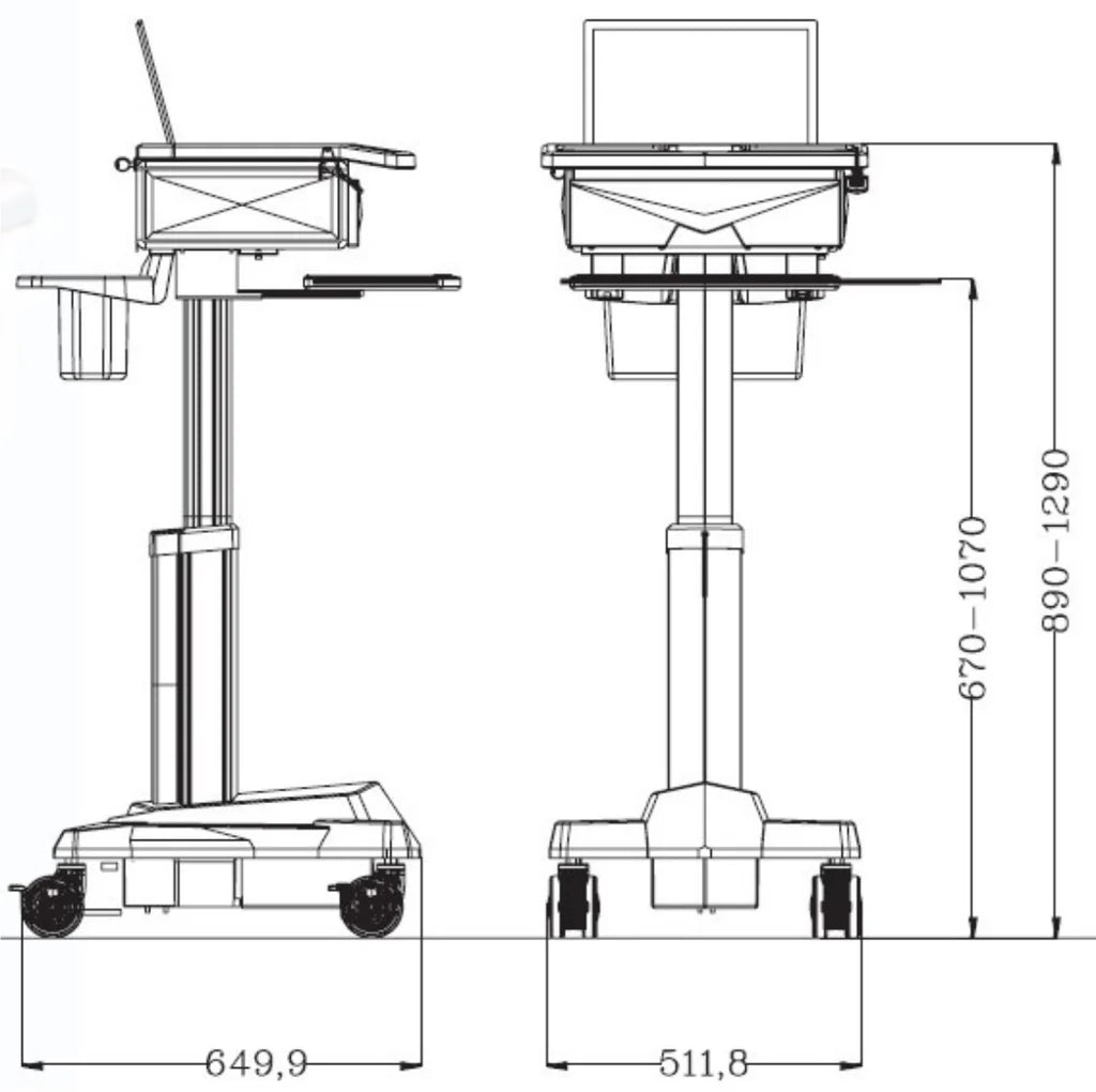 Medication Cart for Laptop (HSC04A)