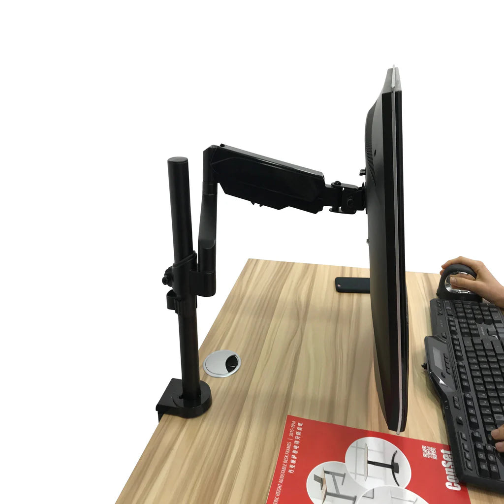 Adjustable LCD Monitor Gas Arm, 5 Years Warranty LMS-PMS-B (Black)