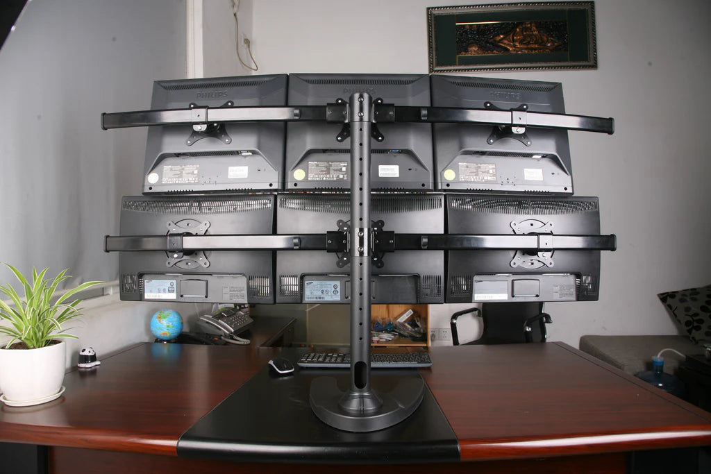 Premium Six Monitor Stand - Freestanding, 5 Years Warranty(6MS-FHP)