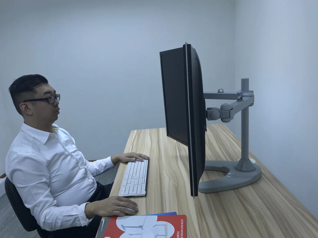 Dual Monitor Stand - Freestanding & Horizontal, 5 Years Warranty, Silver (2MSFHS)
