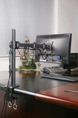 Single Monitor Desk Mount Single LCD Monitor Desk Mount Stand Fully Adjustable/Tilt/Articulating for 1 Screen up to 27", 5 Years Warranty (Model rc1e)
