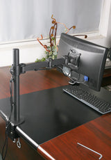 Single Monitor Desk Mount Single LCD Monitor Desk Mount Stand Fully Adjustable/Tilt/Articulating for 1 Screen up to 27", 5 Years Warranty (Model rc1e)