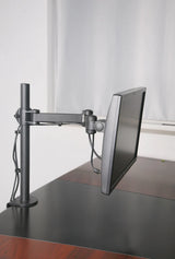 Single Monitor Desk Mount Single LCD Monitor Desk Mount Stand Fully Adjustable/Tilt/Articulating for 1 Screen up to 27", 5 Years Warranty (Model rc1e)