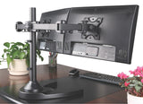 Dual Monitor Stand - Freestanding & Horizontal, 5 Years Warranty, Silver (2MSFHS)