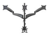 Gas Spring Triple Monitor Desk Mount Arm/Stand, Fully Adjustable Arms, Fits up to 27" Screens, 5 Years Warranty, Black (3MSG)