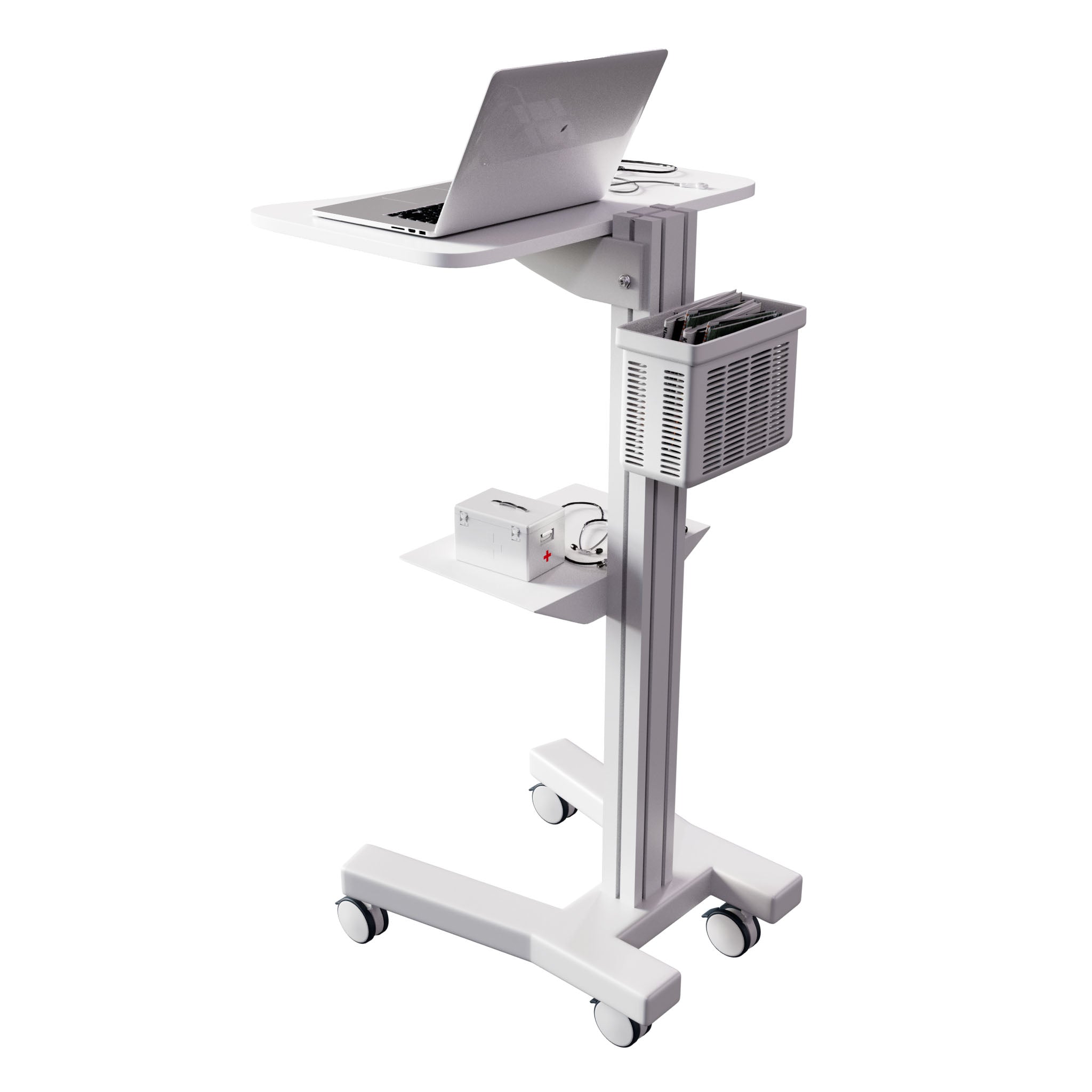 Sit Stand Mobile Laptop Cart !Height Adjustments ! Mobile Workstations
