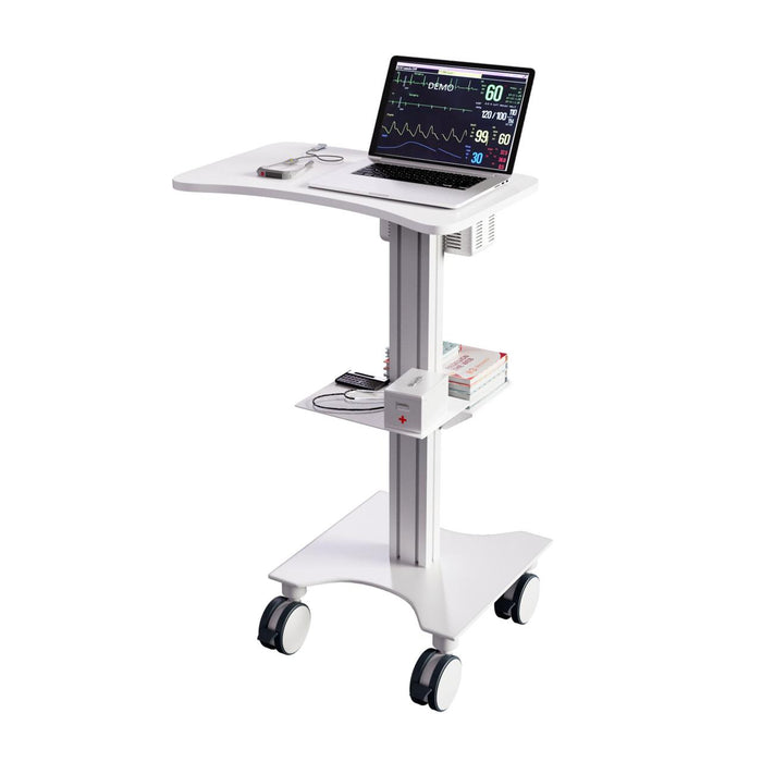 RIFE LPC06W White Pneumatic Laptop Cart