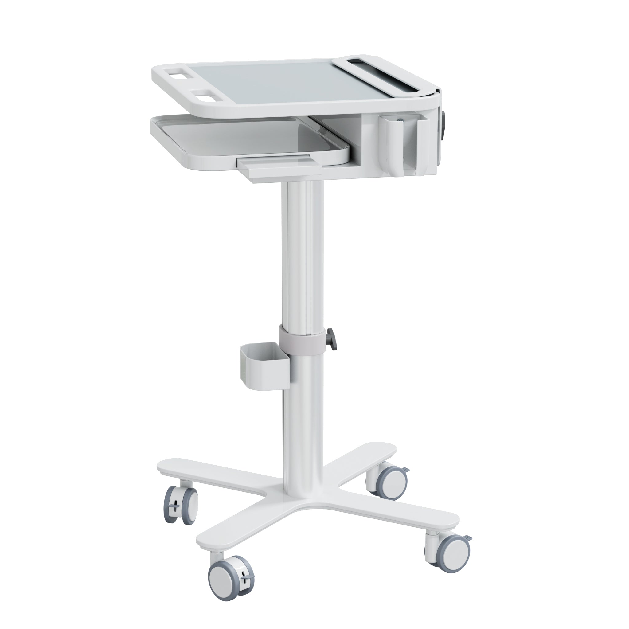 Dental Laptop Cart with Keyboard Tray, Scanner Holder ! Mobile Dental Cabinet Troley