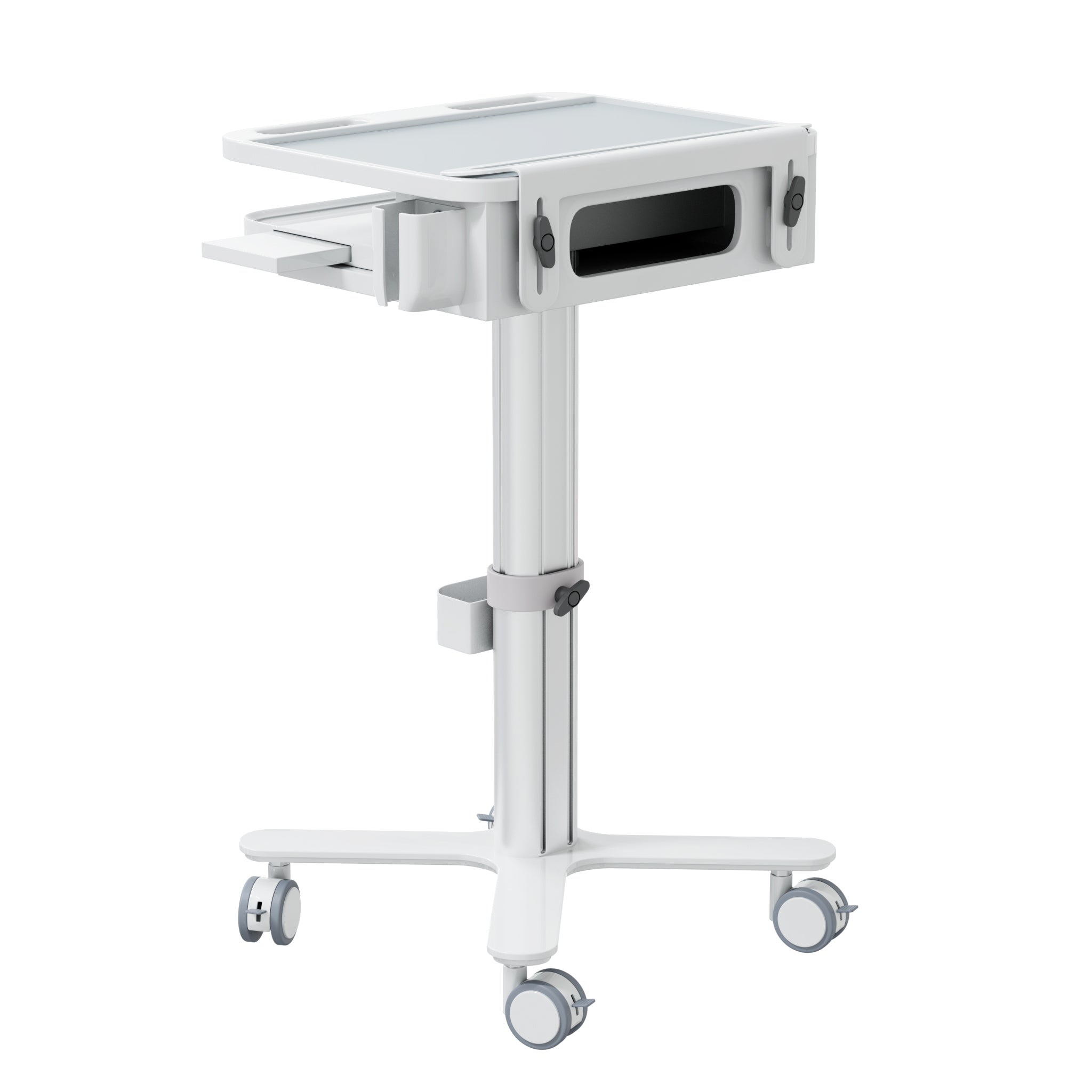 Dental Laptop Cart with Keyboard Tray, Scanner Holder ! Mobile Dental Cabinet Troley