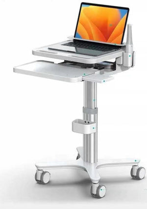 Dental Laptop Cart with Keyboard Tray, Scanner Holder ! Mobile Dental Cabinet Troley